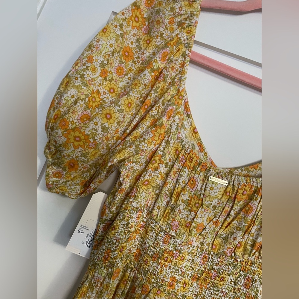Billabong Something Pretty floral mini Dress NWT - Picture 5 of 12